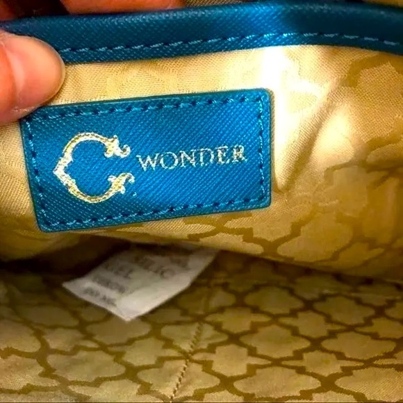 C Wonder Striped Leather Clutch Purse NWOT - Picture 6 of 11